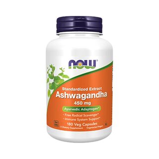 NOW Ashwagandha 450 mg - 180 Vegan Kapseln