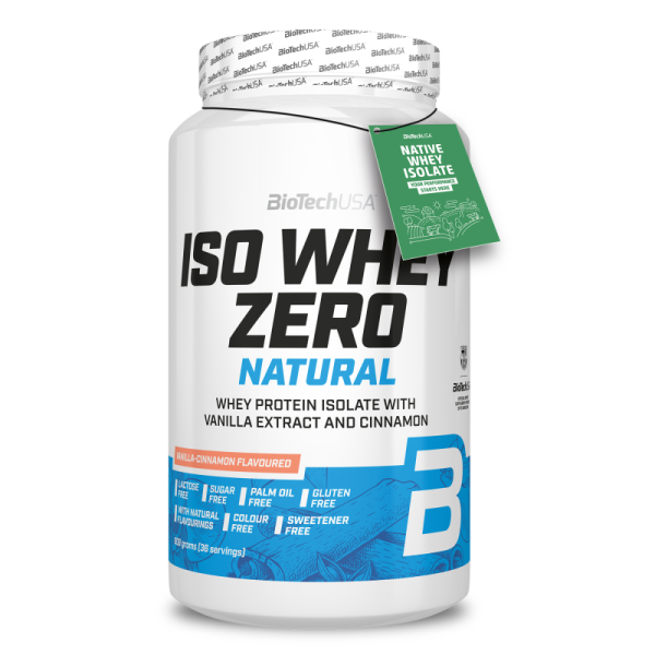 Biotech USA Iso Whey Zero Natural - 908 g Pulver Vanilla - Cinnamon